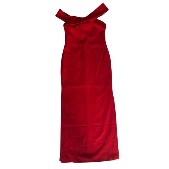 Likely Off Shoulder Red Bodycon Gown Dress Women’s-10 | Elegant/Formal Evening - Picture 8 of 10